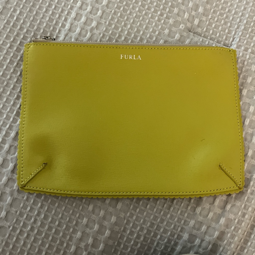 Furla Italian leather clutch. Like new!